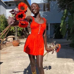 Red Urban Outfitters Romper